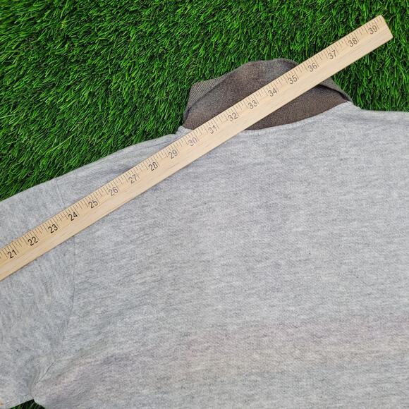 Vintage 90s Campus Collared Sweatshirt Large 22x23 Crop - Picture 5 of 12